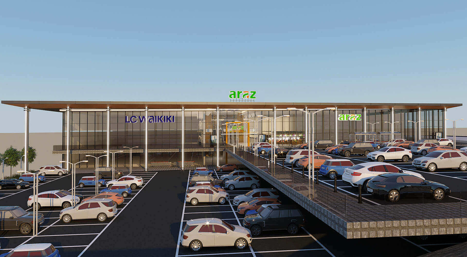 Araz Shopping Centre Azerbaijan, Designing a Local Mall, External Parking - CampbellRigg Agency