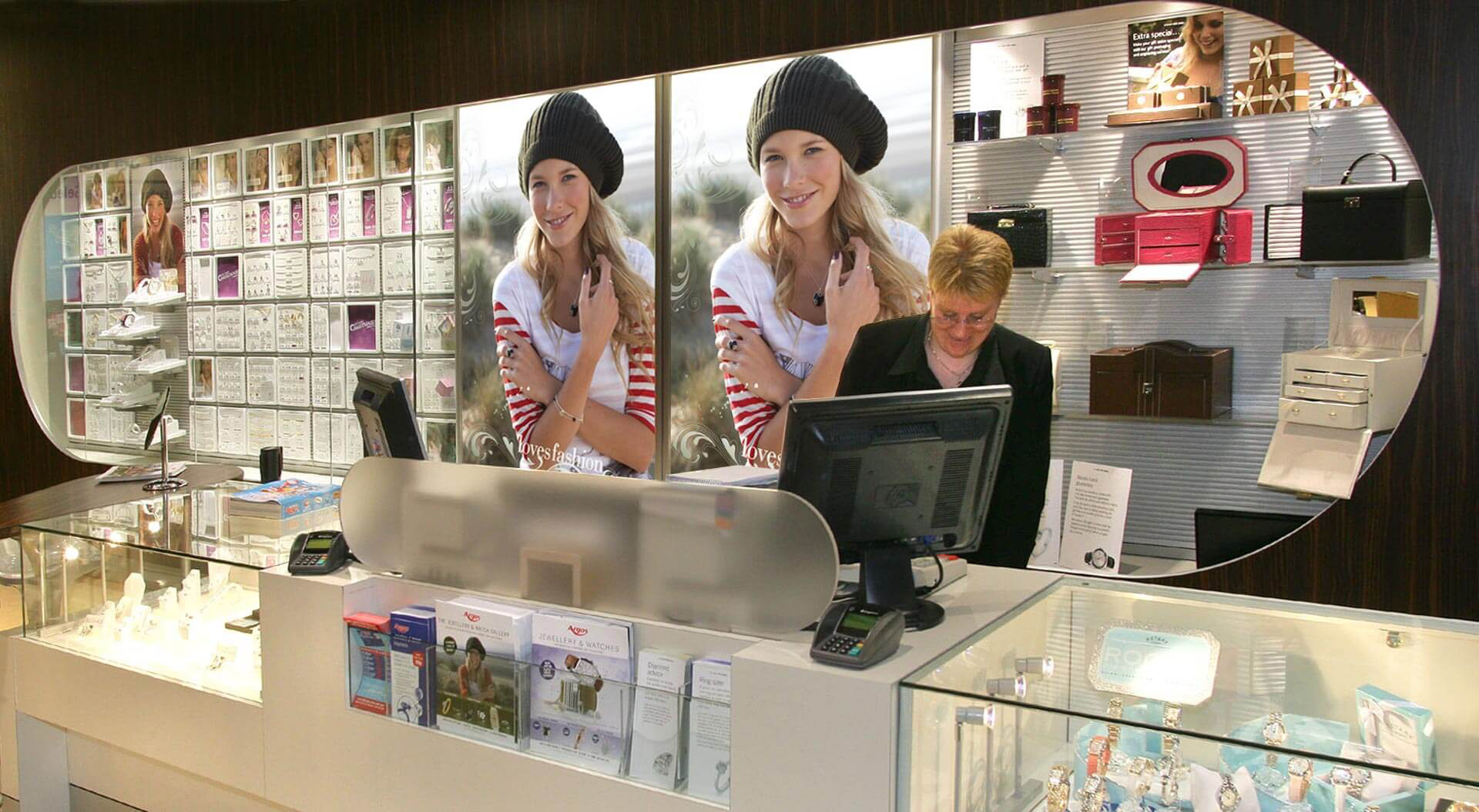 Argos Jewellery Stores interior design cashier and merchandising display