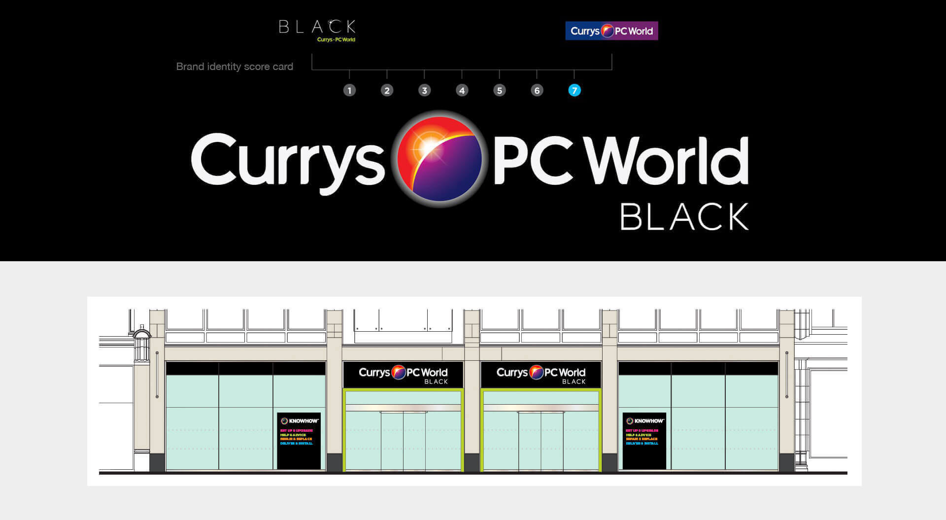 Black Currys PC World Technology visual of store front