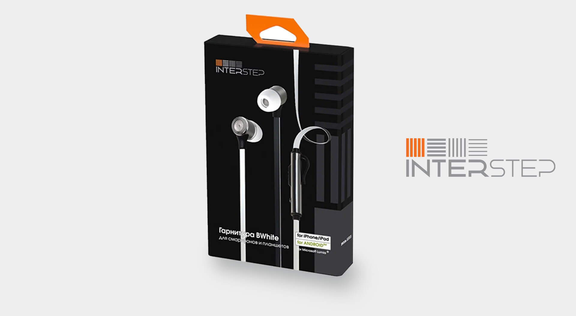 Interstep Technology rebrand identity packaging design of portable ear phones 