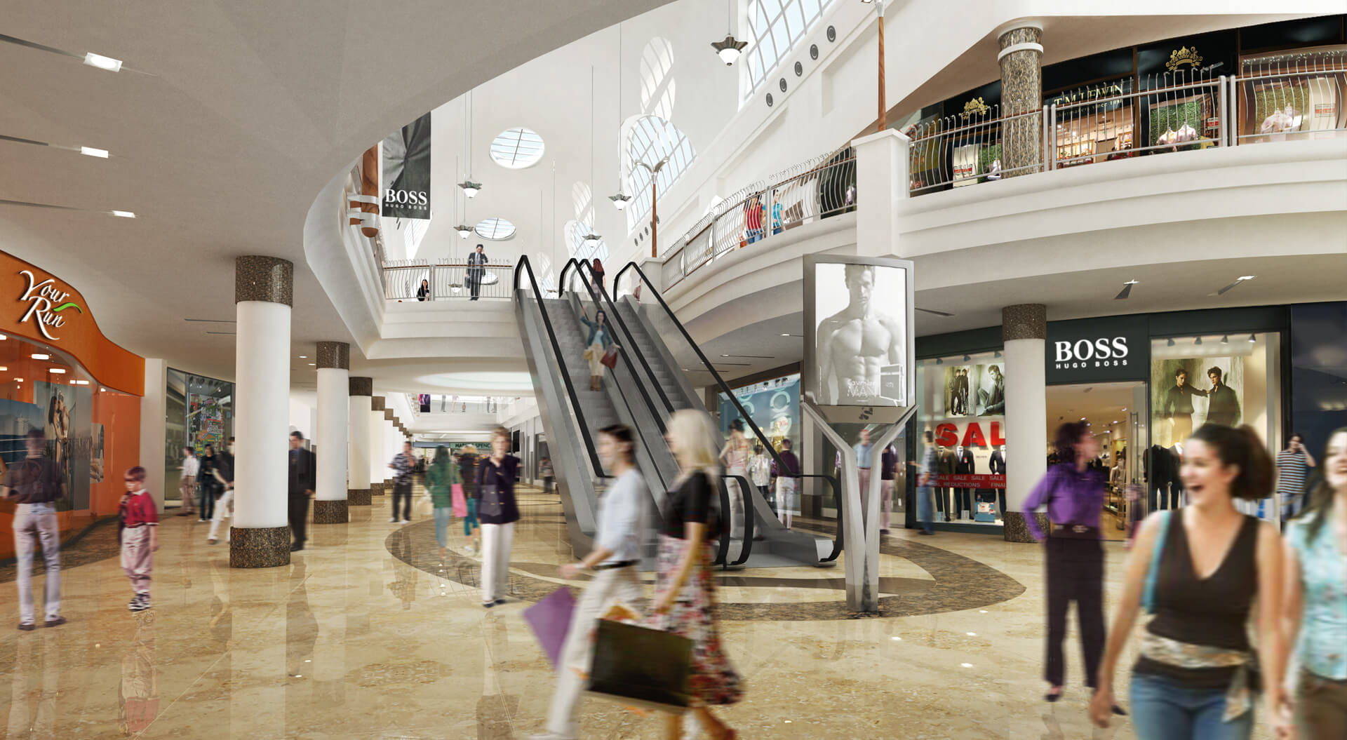 Port City shopping centre Zaporozhye interior design Ukraine