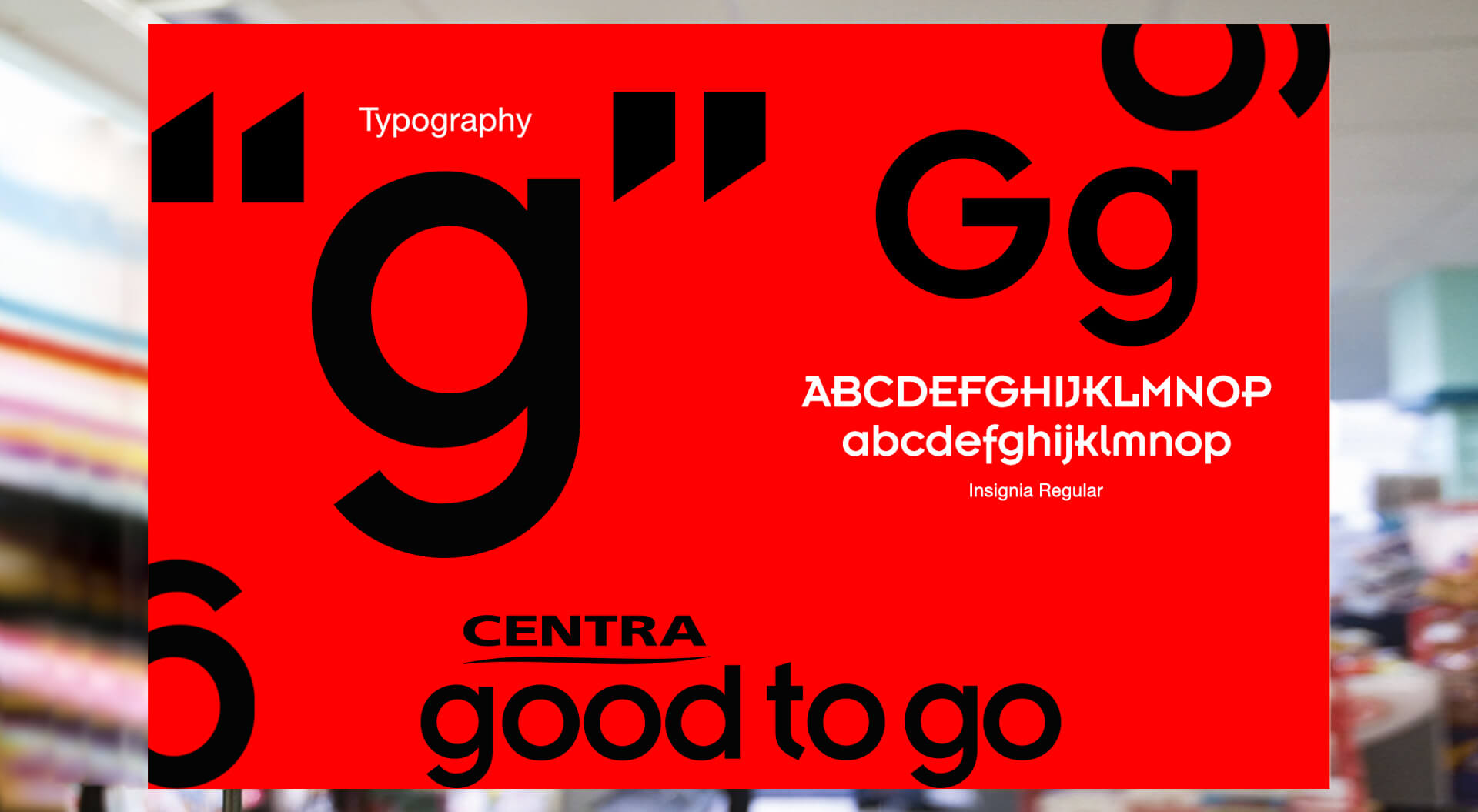 Centra convenience stores good to go typographic styling