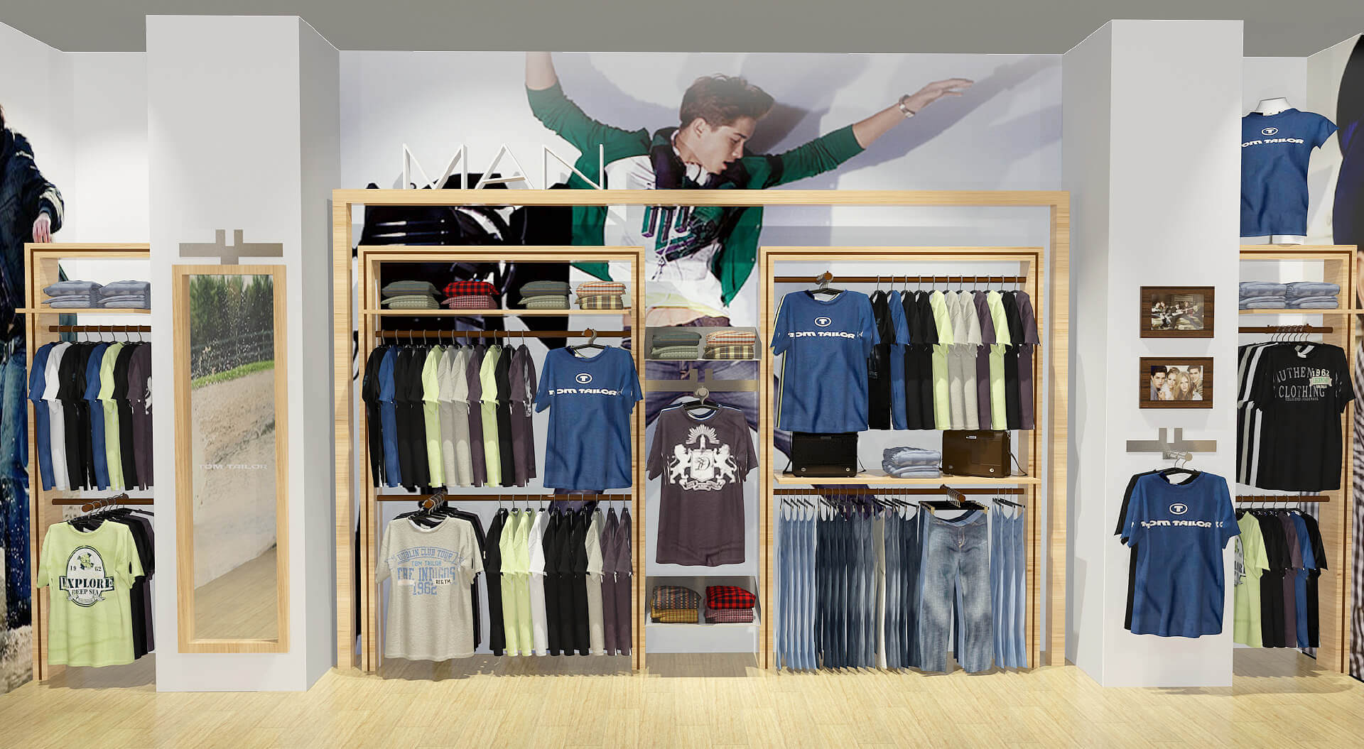 Tom Taylor Germany retail interior fashion store design, man department, new trends, ideas, brand communications