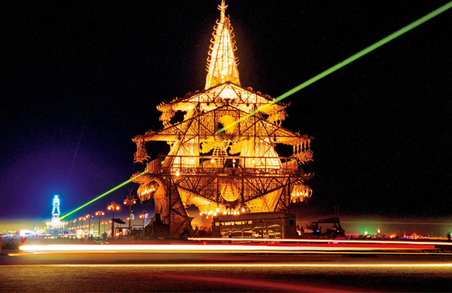 Brand agency benchmarks Burning Man art installation